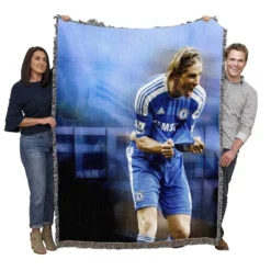 Fernando Torres Exciting Football Player Woven Blanket