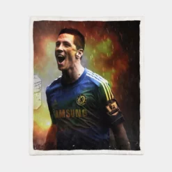 Fernando Torres Football Player Sherpa Fleece Blanket 1