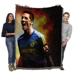 Fernando Torres Football Player Woven Blanket