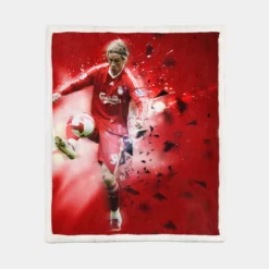 Fernando Torres Popular Liverpool Player Sherpa Fleece Blanket 1