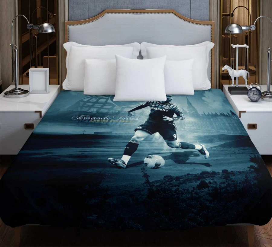 Fernando Torres Premier League Soccer Player Duvet Cover