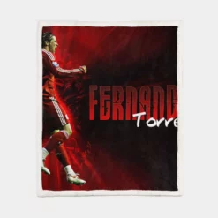 Fernando Torres Professional Soccer Player Sherpa Fleece Blanket 1