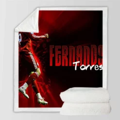 Fernando Torres Professional Soccer Player Sherpa Fleece Blanket