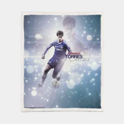 Fernando Torres Strong Spanish Player Sherpa Fleece Blanket 1