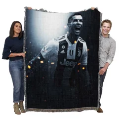 Flexible Juventus Football Player Cristiano Ronaldo Woven Blanket