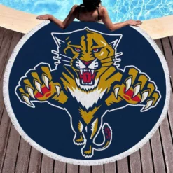 Florida Panthers Exellelant NHL Hockey Club Round Beach Towel 1