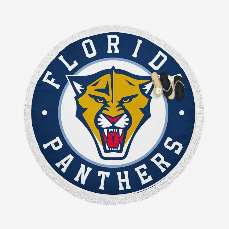 Florida Panthers Professional NHL Hockey Team Round Beach Towel