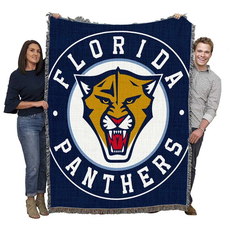 Florida Panthers Professional NHL Hockey Team Woven Blanket