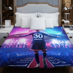 Focused PSG Football Player Lionel Messi Duvet Cover