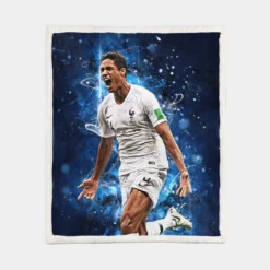 Football Player Raphael Varane  France Sherpa Fleece Blanket 1