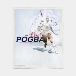 France Football Player Paul Pogba Sherpa Fleece Blanket 1