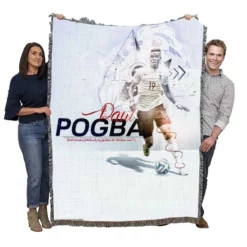 France Football Player Paul Pogba Woven Blanket