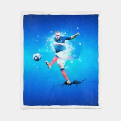 French Football Player Karim Benzema Sherpa Fleece Blanket 1