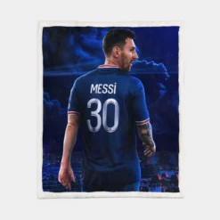 French League Cups Footballer Lionel Messi Sherpa Fleece Blanket 1