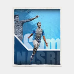 French Soccer Player Samir Nasri Sherpa Fleece Blanket 1