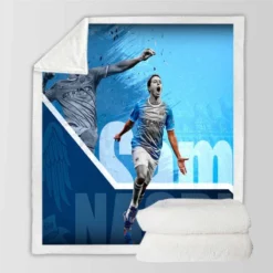 French Soccer Player Samir Nasri Sherpa Fleece Blanket