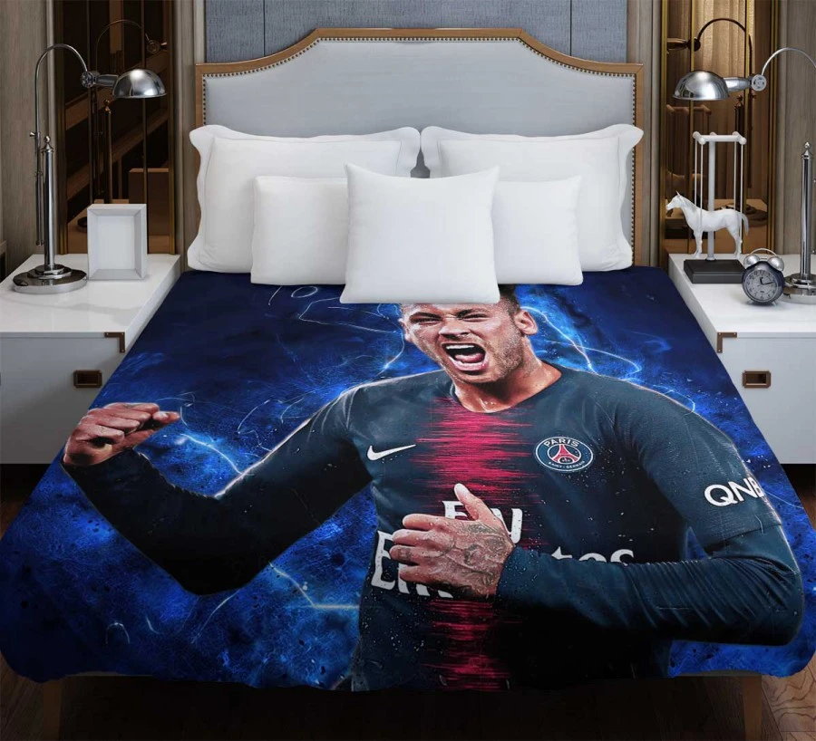 French Super Cup Soccer Player Neymar Duvet Cover