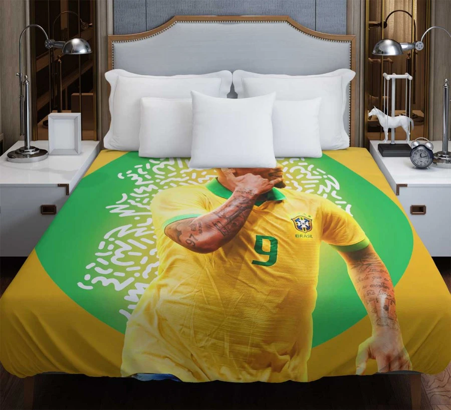 Gabriel Jesus Brazilian Professional Football Player Duvet Cover