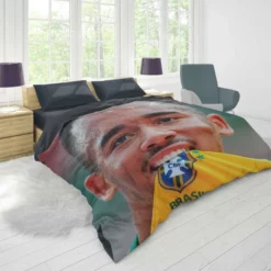 Gabriel Jesus Brazilian Top Ranked Football Player Duvet Cover 1