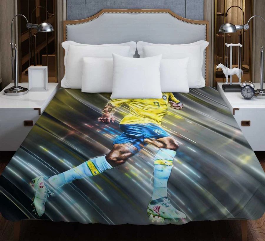 Gabriel Jesus Excellent Brazilian Forward Football Player Duvet Cover