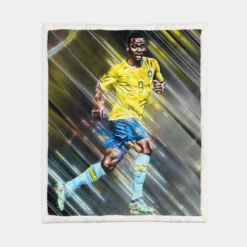 Gabriel Jesus Excellent Brazilian Forward Football Player Sherpa Fleece Blanket 1