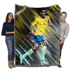 Gabriel Jesus Excellent Brazilian Forward Football Player Woven Blanket