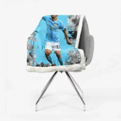 Gabriel Jesus FA Cup Football Player Sherpa Fleece Blanket 2