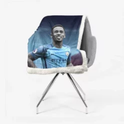 Gabriel Jesus Manchester City Football Player Sherpa Fleece Blanket 2