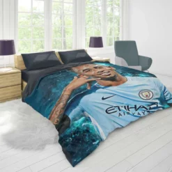 Gabriel Jesus Olympic gold medalist Football Player Duvet Cover 1