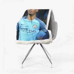 Gabriel Jesus Popular Manchester City Football Player Sherpa Fleece Blanket 2