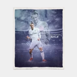 Gareth Bale Energetic Football Player Sherpa Fleece Blanket 1