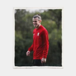 Gareth Bale Football Player Sherpa Fleece Blanket 1