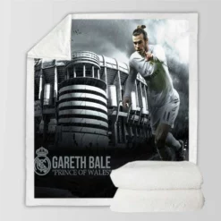 Gareth Bale Real Madrd Club World Cup Soccer Player Sherpa Fleece Blanket