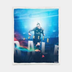 Gareth Bale  Real Madrid Star Football Player Sherpa Fleece Blanket 1