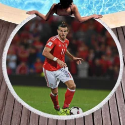 Gareth Bale Sensational Welsh Football Player Round Beach Towel 1