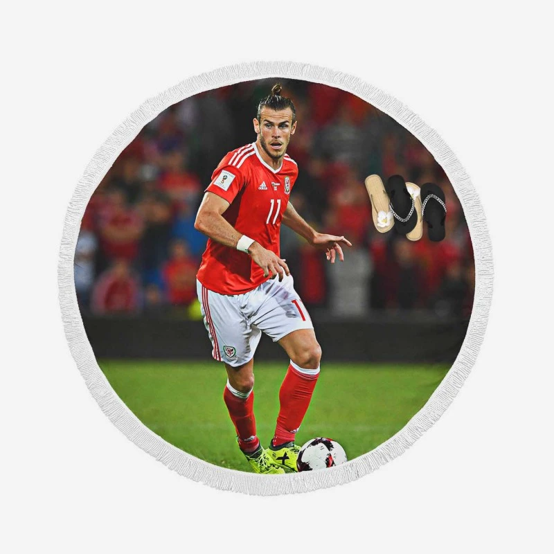 Gareth Bale Sensational Welsh Football Player Round Beach Towel