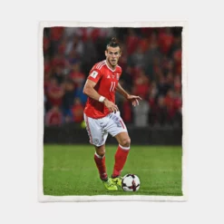 Gareth Bale Sensational Welsh Football Player Sherpa Fleece Blanket 1