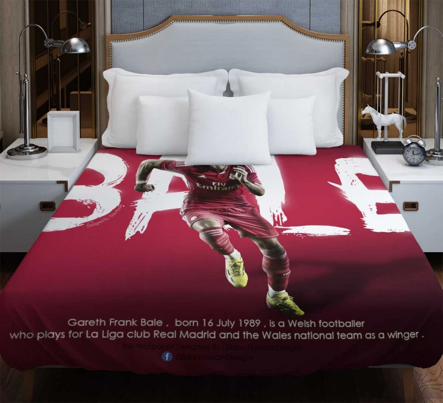 Gareth Bale Strong Welsh Football Player Duvet Cover