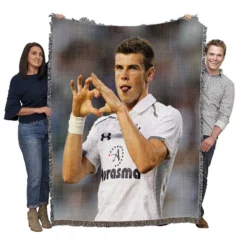 Gareth Bale Tottenham Hotspur F C Classic Soccer Player Woven Blanket