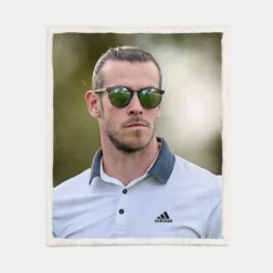 Gareth Bale Welsh Golfer Soccer Player Sherpa Fleece Blanket 1