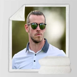 Gareth Bale Welsh Golfer Soccer Player Sherpa Fleece Blanket