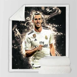 Gareth Frank Bale  Real Madrid Football Player Sherpa Fleece Blanket