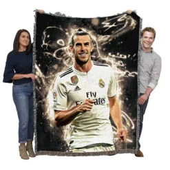 Gareth Frank Bale  Real Madrid Football Player Woven Blanket