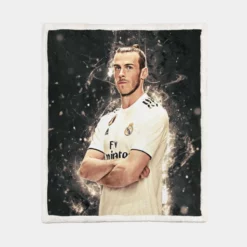 Gareth Frank Bale  Real Madrid Soccer Player Sherpa Fleece Blanket 1