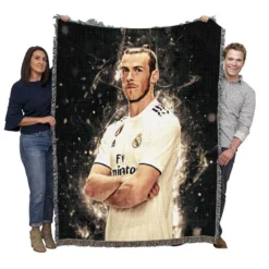 Gareth Frank Bale  Real Madrid Soccer Player Woven Blanket