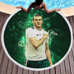 Gareth Frank Bale  Wales Football Player Round Beach Towel 1