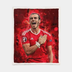 Gareth Frank Bale  Wales Soccer Player Sherpa Fleece Blanket 1