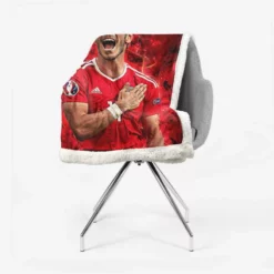 Gareth Frank Bale  Wales Soccer Player Sherpa Fleece Blanket 2