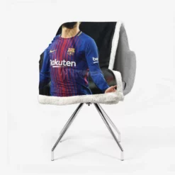 Gerard Pique Awarded Spanish Football Player Sherpa Fleece Blanket 2