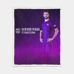 Gerard Pique Best Defend Football Player Sherpa Fleece Blanket 1